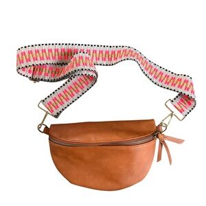 Faux Leather Crossbody Bag with 2 strap options